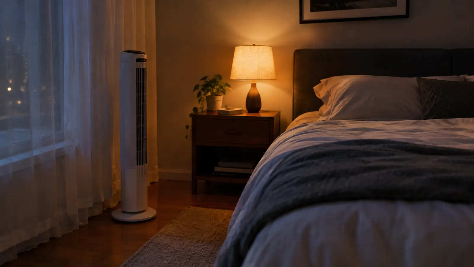 How to Cool a Hot Bedroom at Night With a Tower Fan